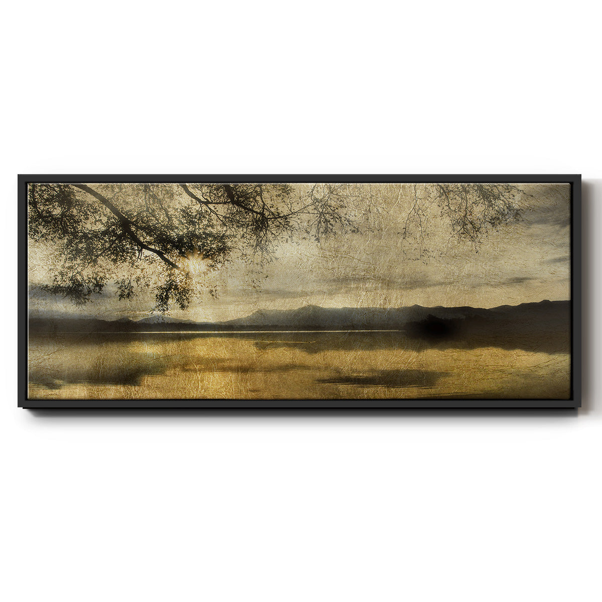 Golden Staffelsee Lake - Floater Framed Canvas Print