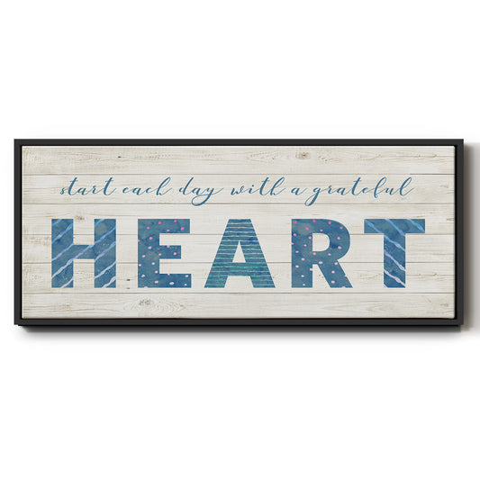 Grateful Heart - Floater Framed Canvas Print