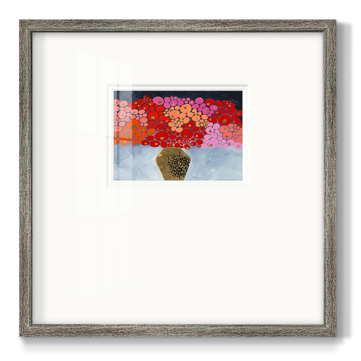 Red Poppies II- Premium Framed Print Double Matboard