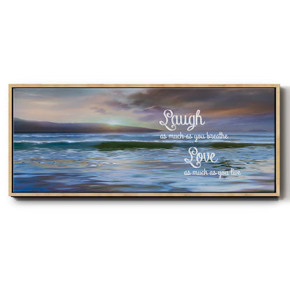 Laugh As Much - Floater Framed Canvas Print