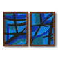 Involved Blues I - Premium Framed Canvas 2 Piece Set - Ready to Hang