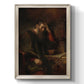 Classical religious portrait of Paul the Apostle by Rembrandt van Rijn printed on canvas in an ornate champagne frame with a vertical orientation.