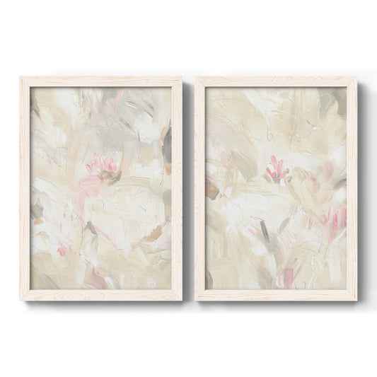 Soft Abstraction I - Barnwood Framed Canvas Set