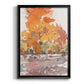 Watercolor Treeline Sketch II - Modern Framed Canvas Print