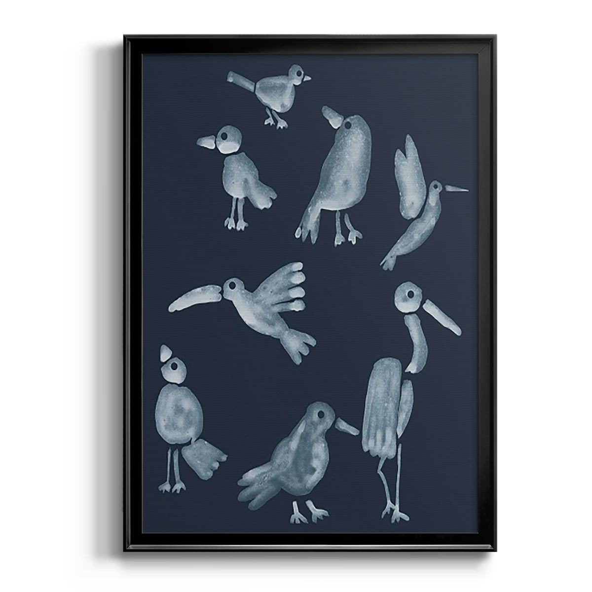 Flock II - Modern Framed Canvas Print
