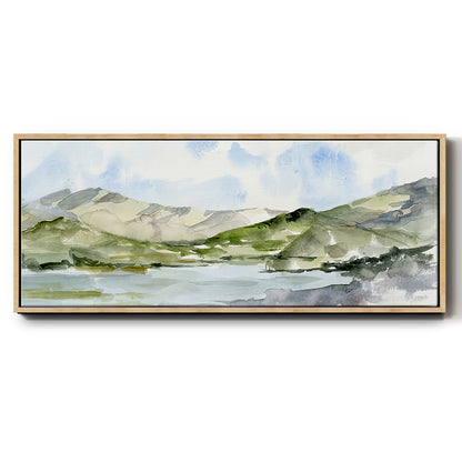 Serene Mountains I - Floater Framed Canvas Print