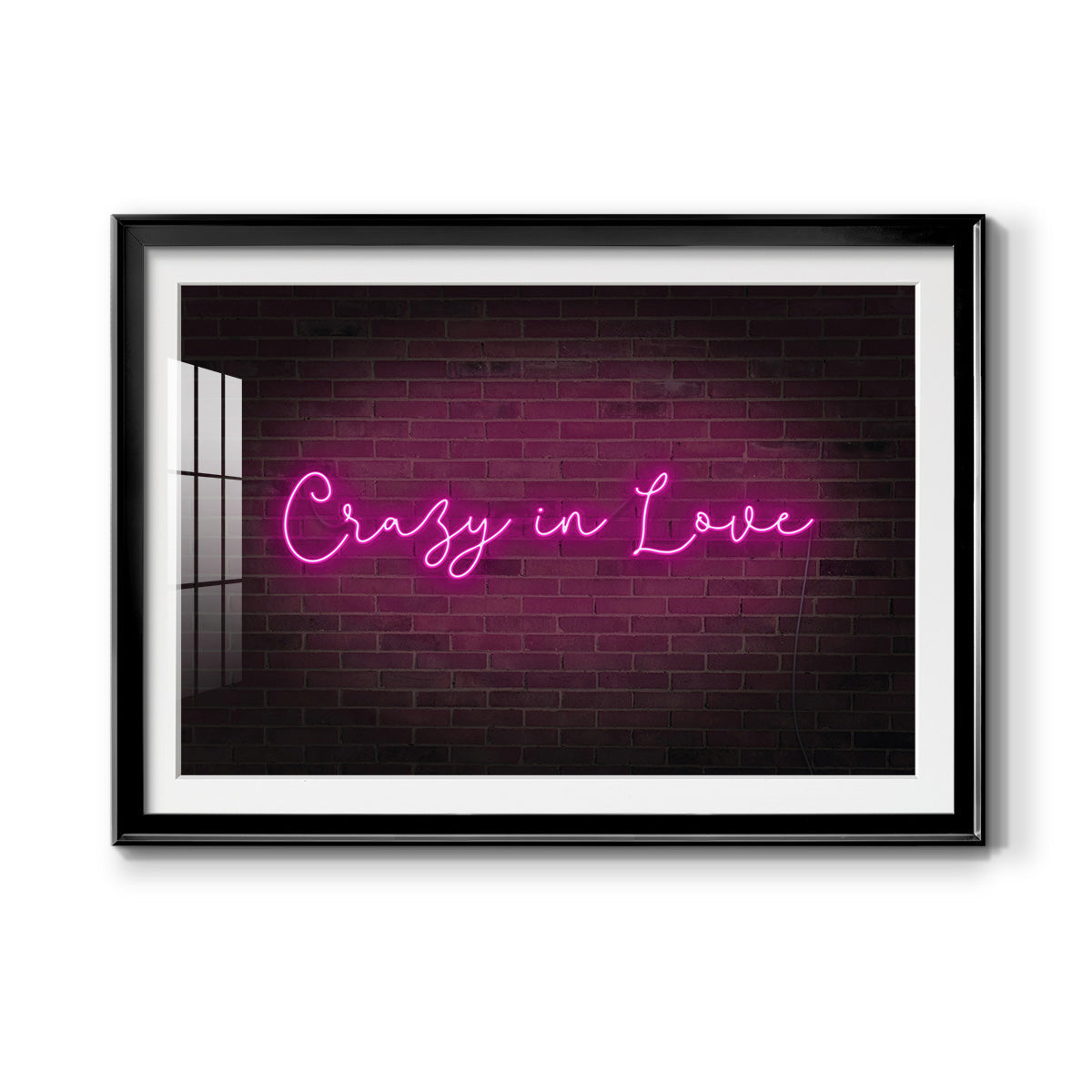 Neon Love II Premium Framed Print - Ready to Hang