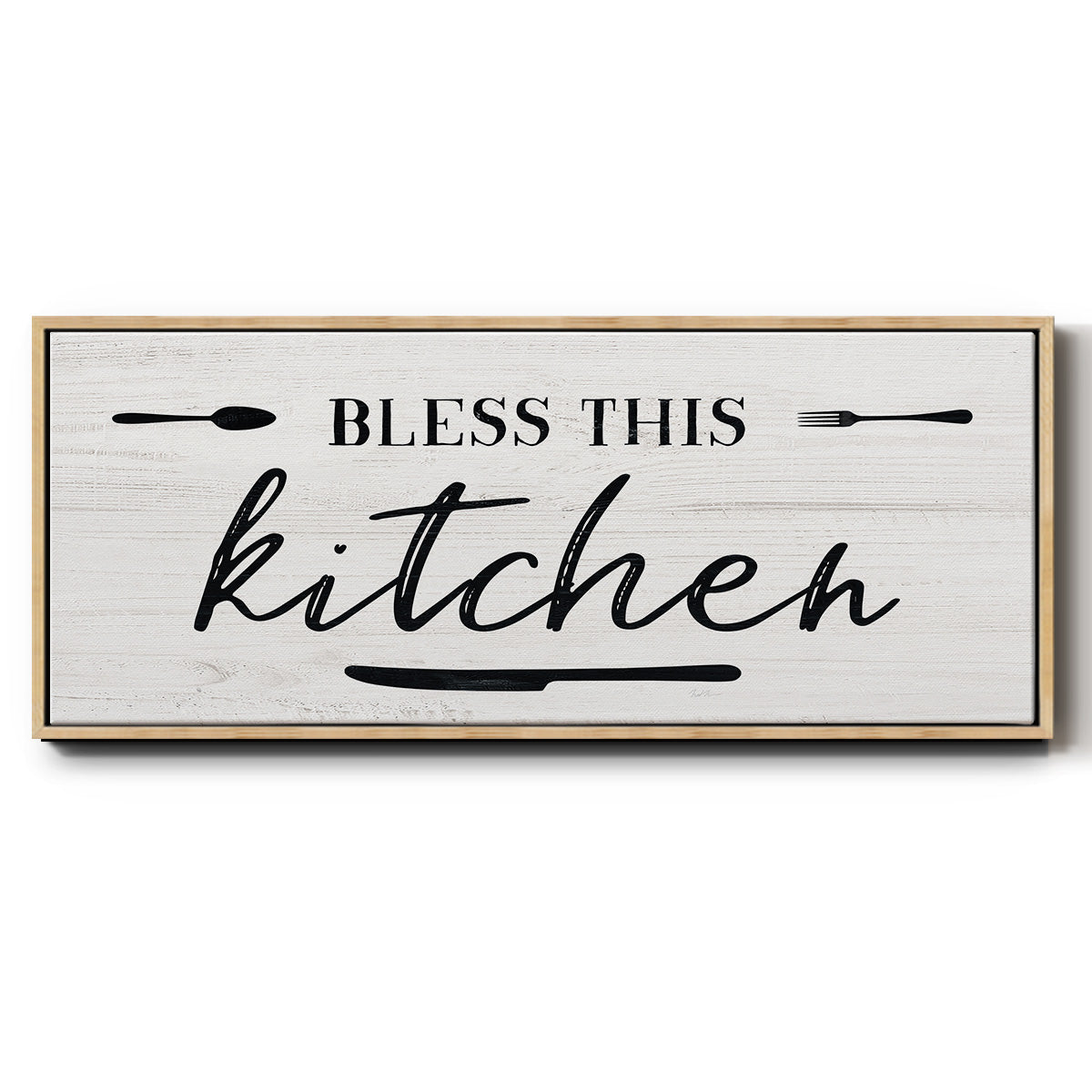 Bless this Kitchen - Floater Framed Canvas Print