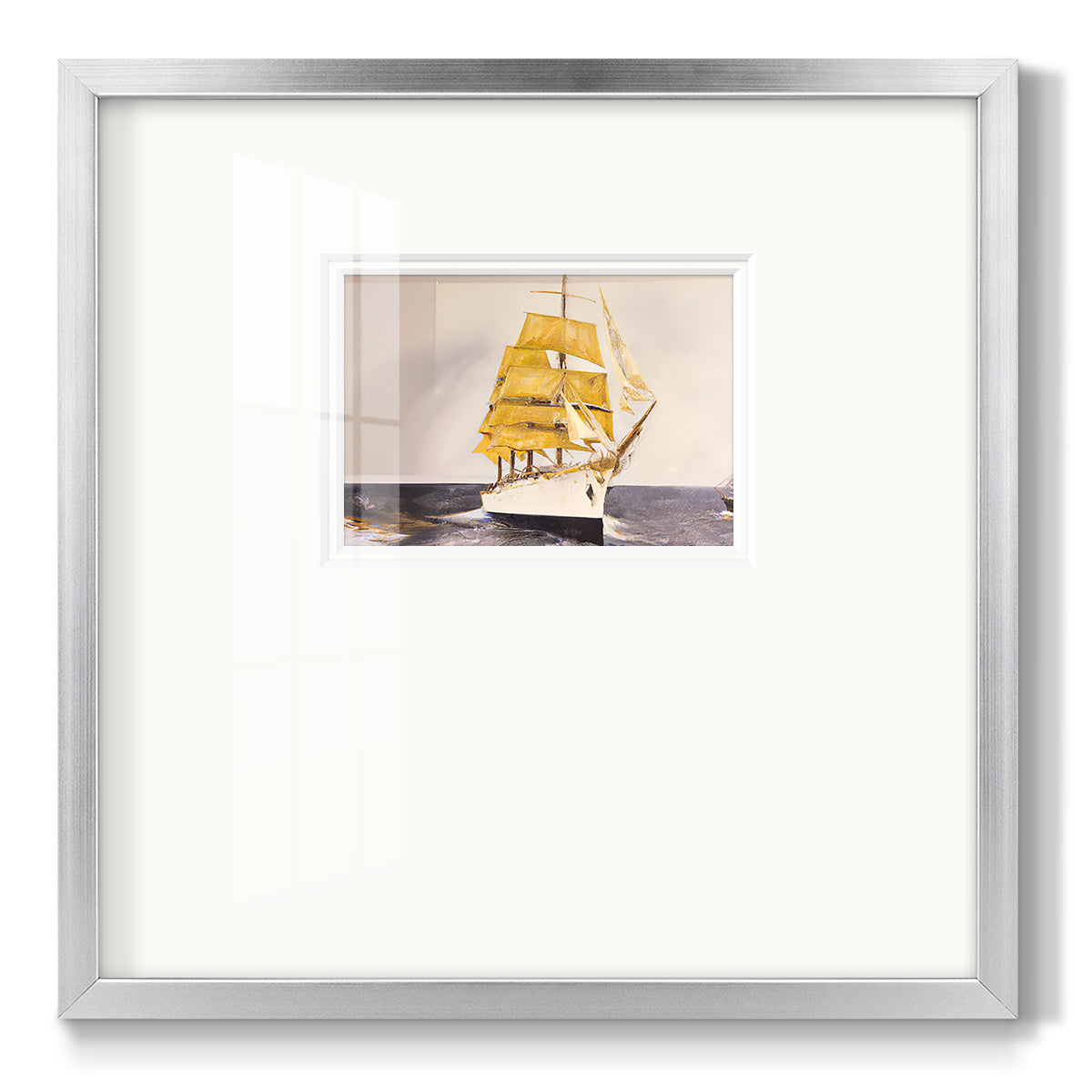 Golden Sailor - Double Matboard Framed Print