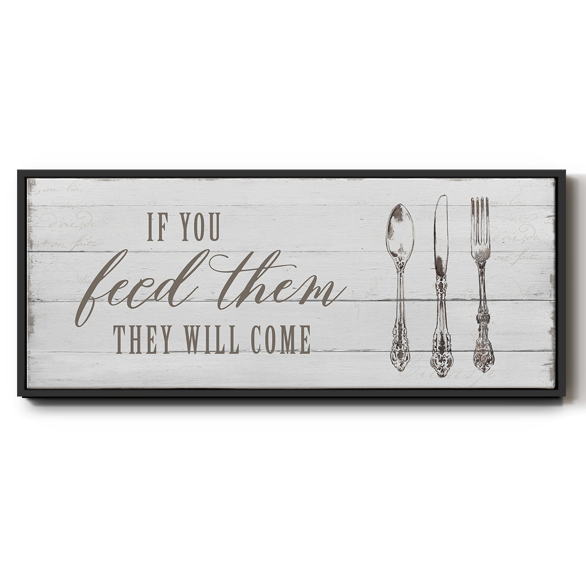 If You Feed Them - Floater Framed Canvas Print