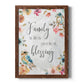 Spring Bird Blessing - Barnwood Framed Canvas Print