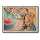 Neo-impressionist abstract portrait by Paul Signac printed on canvas in an ornate champagne frame.