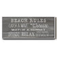 Beach Rules - Floater Framed Canvas Print