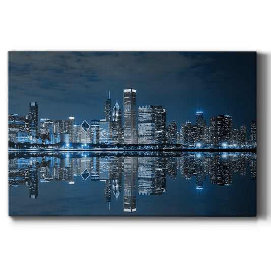 Chicago At Night - Canvas Art Print