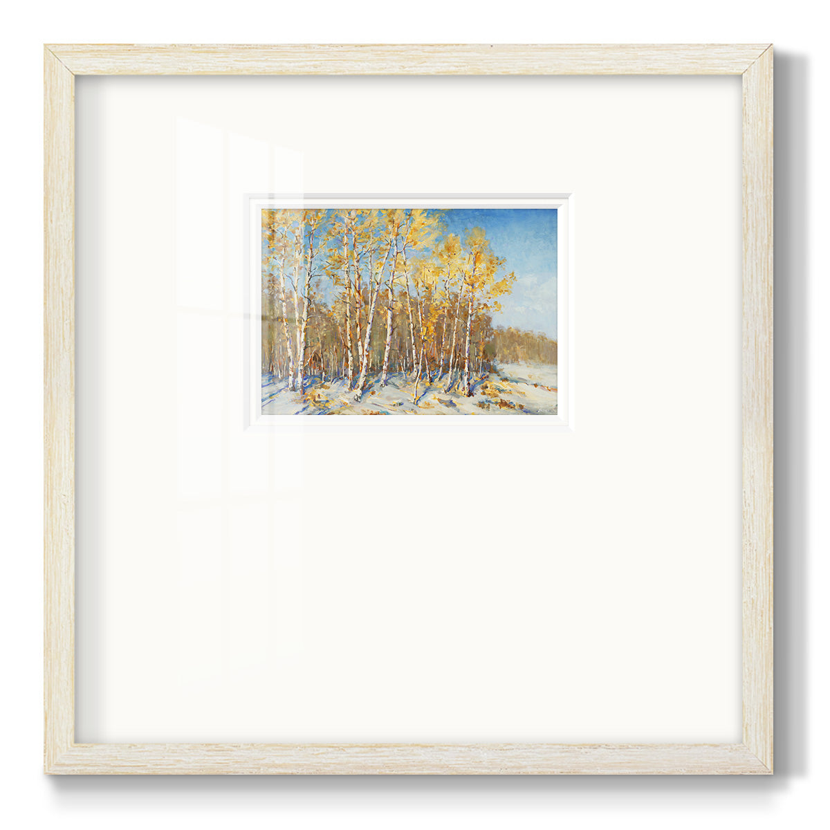 Autumn Trees Premium Framed Print Double Matboard