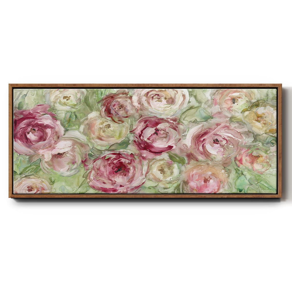 Climbing Rose - Floater Framed Canvas Print