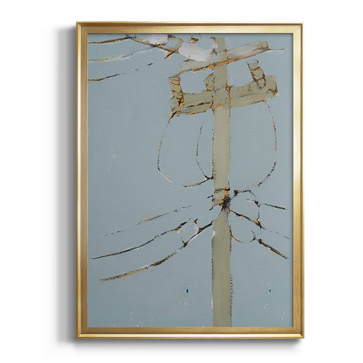 Wires V - Modern Framed Canvas Print