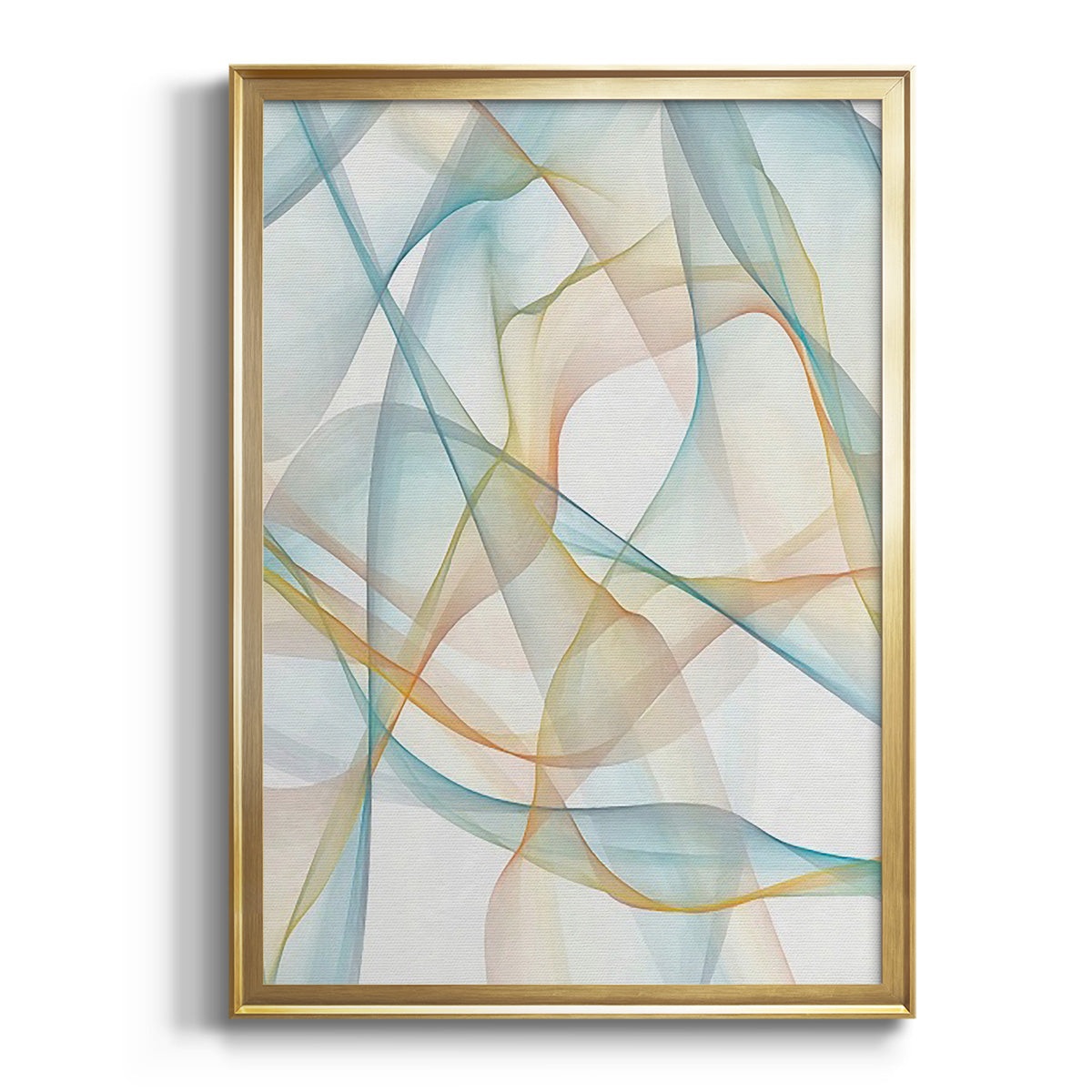 Curves and Waves III - Modern Framed Canvas Print