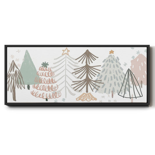 Christmas Tree Sketchbook - Floater Framed Canvas Print