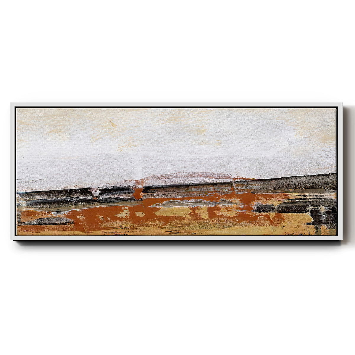 Bridges Ochre III - Floater Framed Canvas Print