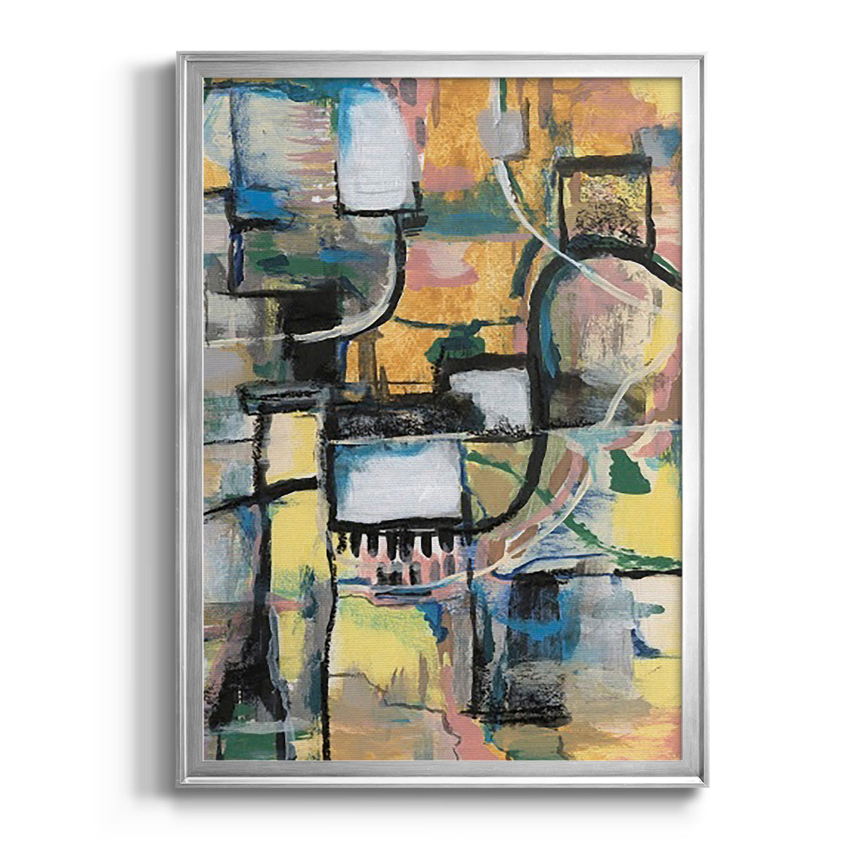 Memory Screen II - Modern Framed Canvas Print