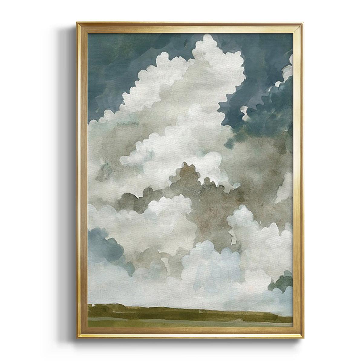 Vast Neutral Sky I - Modern Framed Canvas Print