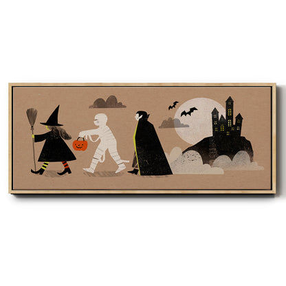 Graphic Halloween Collection D - Floater Framed Canvas Print