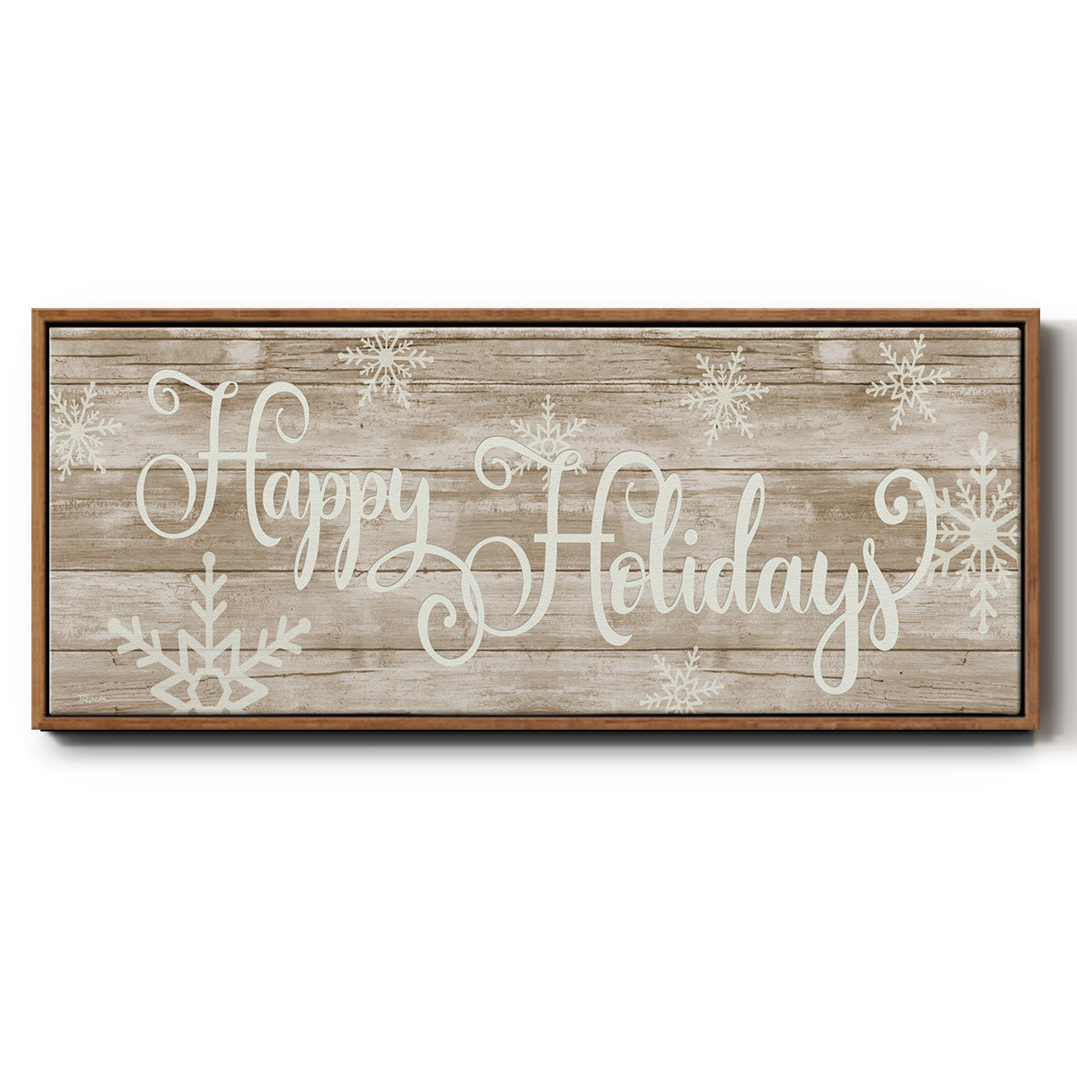 Happy Holidays - Floater Framed Canvas Print