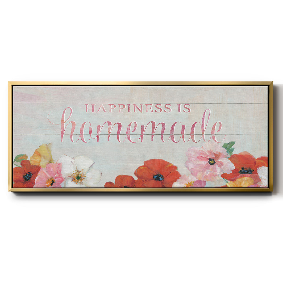 Happiness is Homemade - Floater Framed Canvas Print