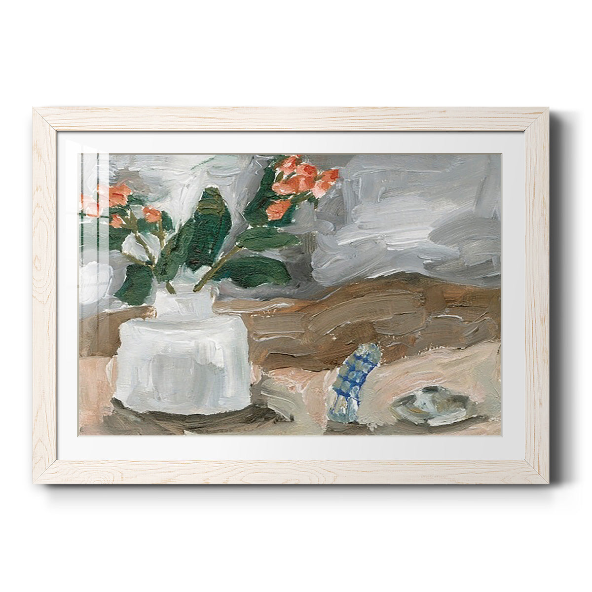 Vase of Pink Flowers III - Barnwood Framed Art Print