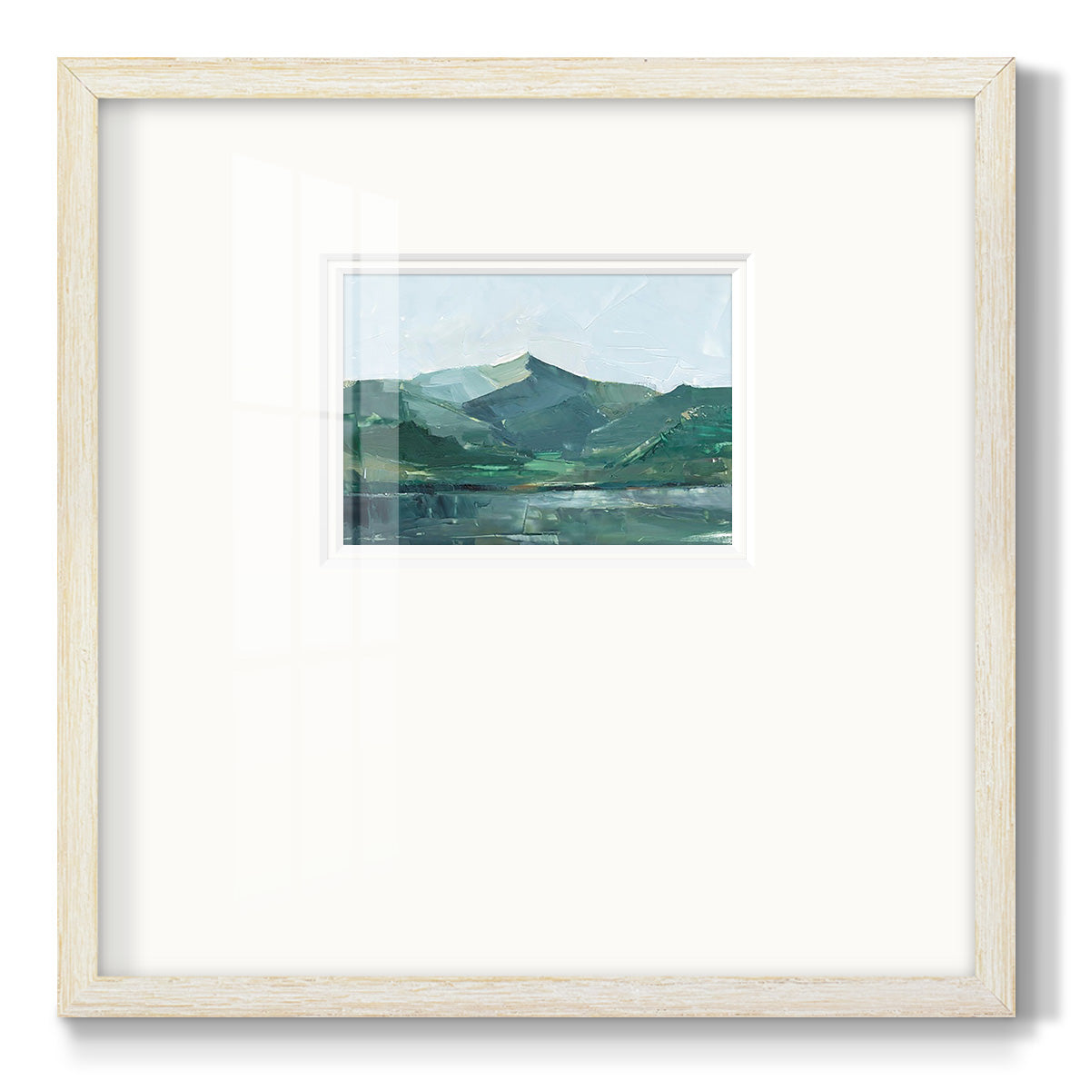 Green Grey Mountains I Premium Framed Print Double Matboard