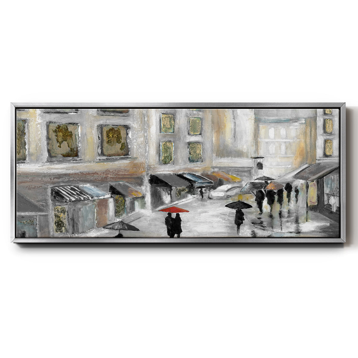 Sunday Market - Floater Framed Canvas Print