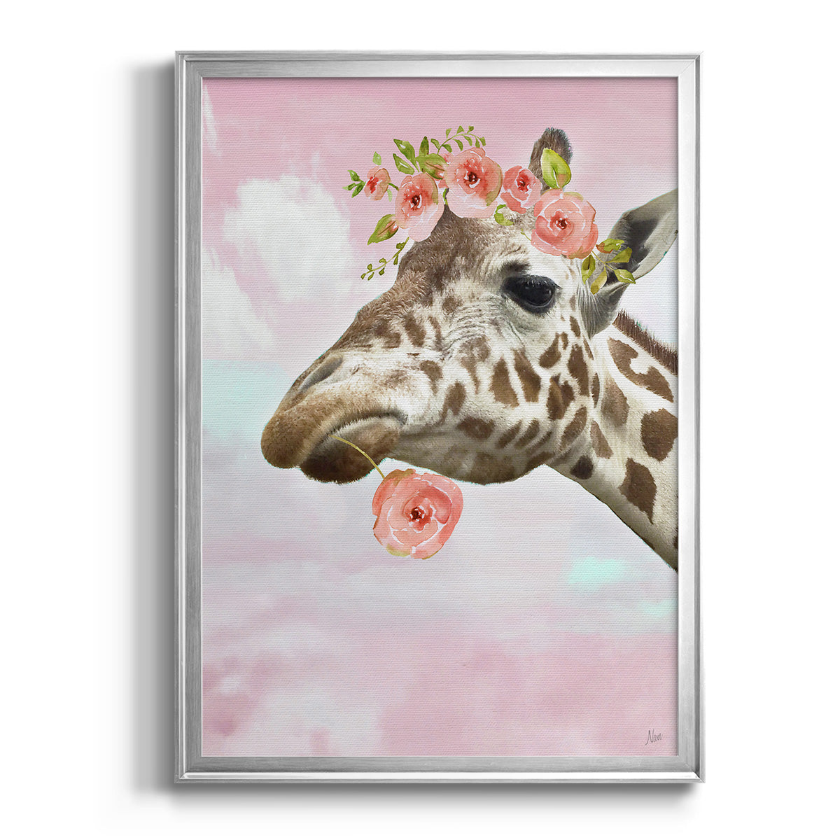 Floral Fun II - Modern Framed Canvas Print