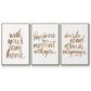 Loving You I - Framed Premium Gallery Wrapped Canvas L Frame 3 Piece Set - Ready to Hang