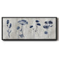 Indigo Row - Floater Framed Canvas Print