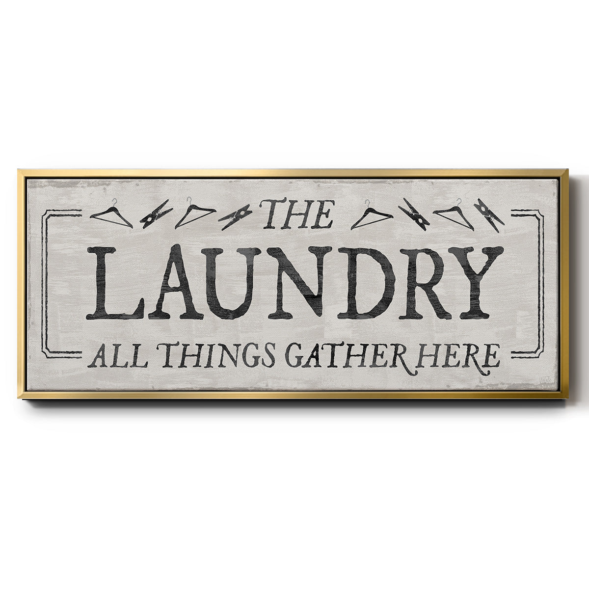 Laundry Gathers - Floater Framed Canvas Print