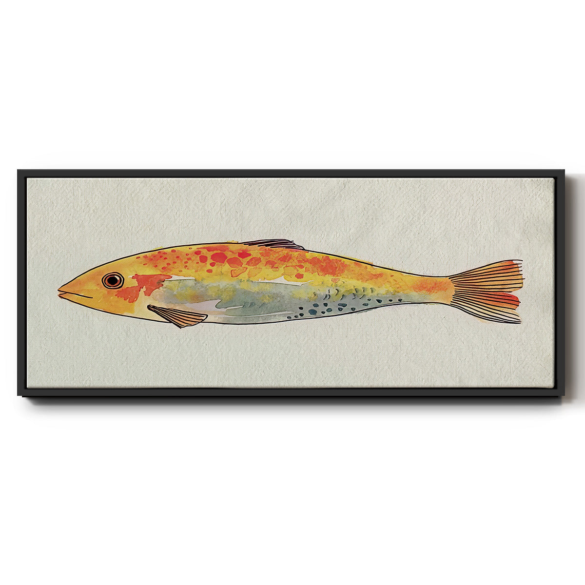 Fanciful Fish II - Floater Framed Canvas Print