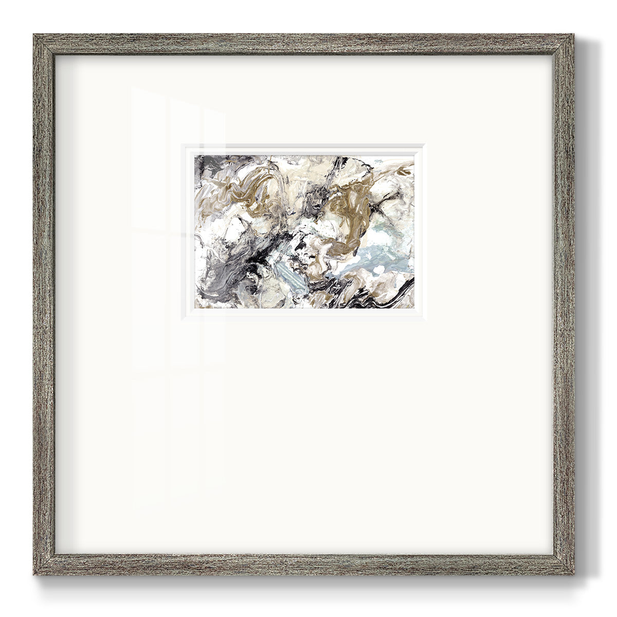 Marbelized Abstract Premium Framed Print Double Matboard