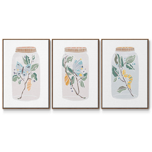 Nature Jar I - Floater Framed Canvas Set