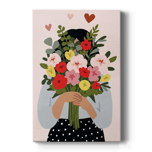 Darling Valentine Collection B Premium Gallery Wrapped Canvas - Ready to Hang