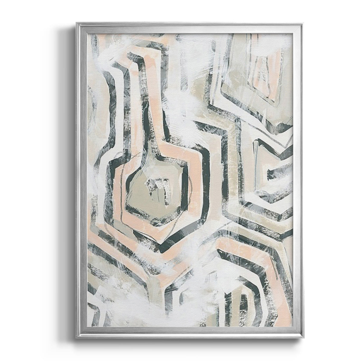 Sand Glyphs I - Modern Framed Canvas Print