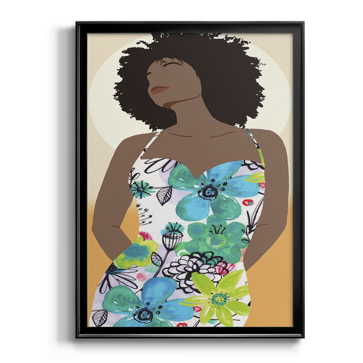 You Go Woman I - Modern Framed Canvas Print