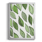 Patterned Leaf Shapes IV - Modern Framed Canvas Print