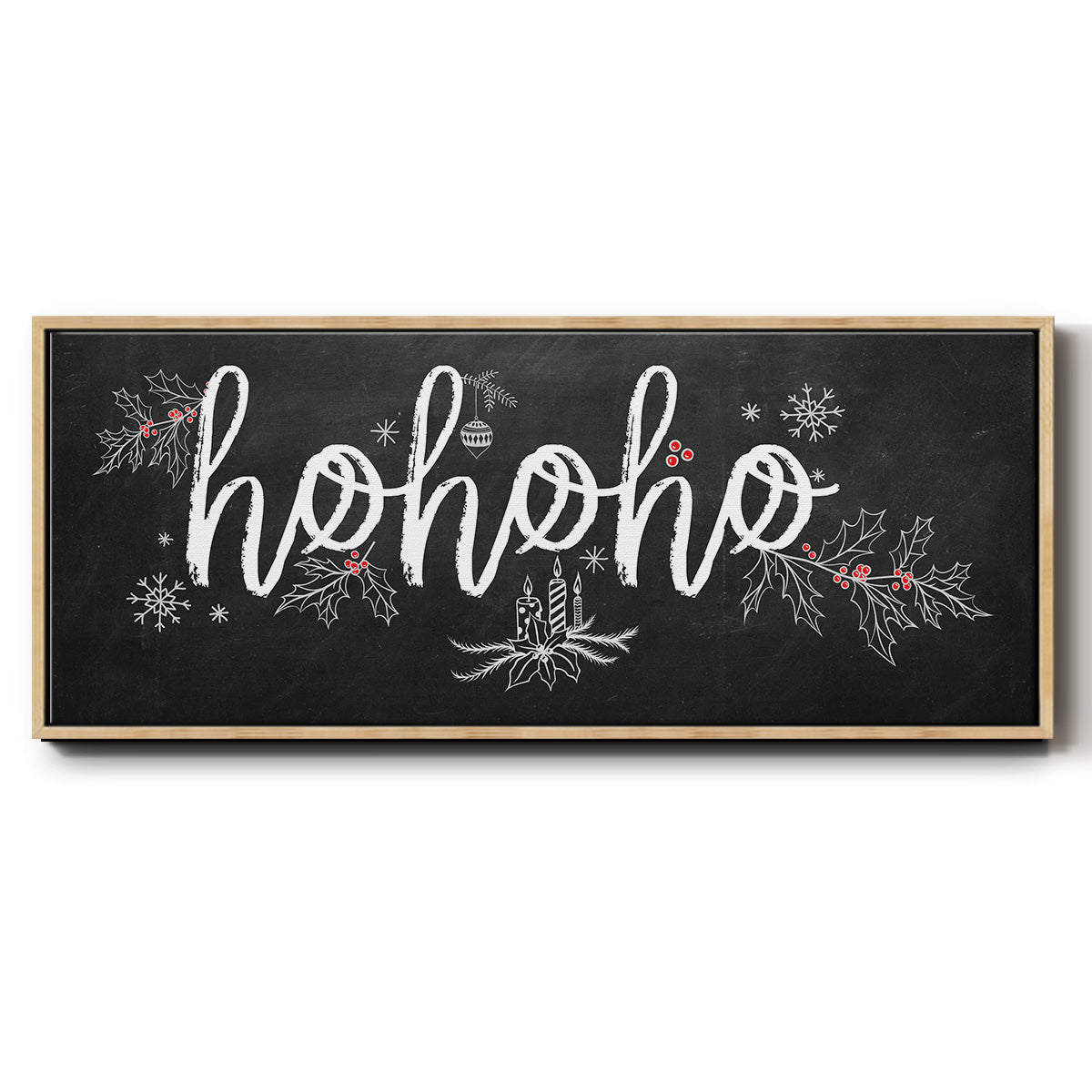 Ho Ho Ho - Floater Framed Canvas Print