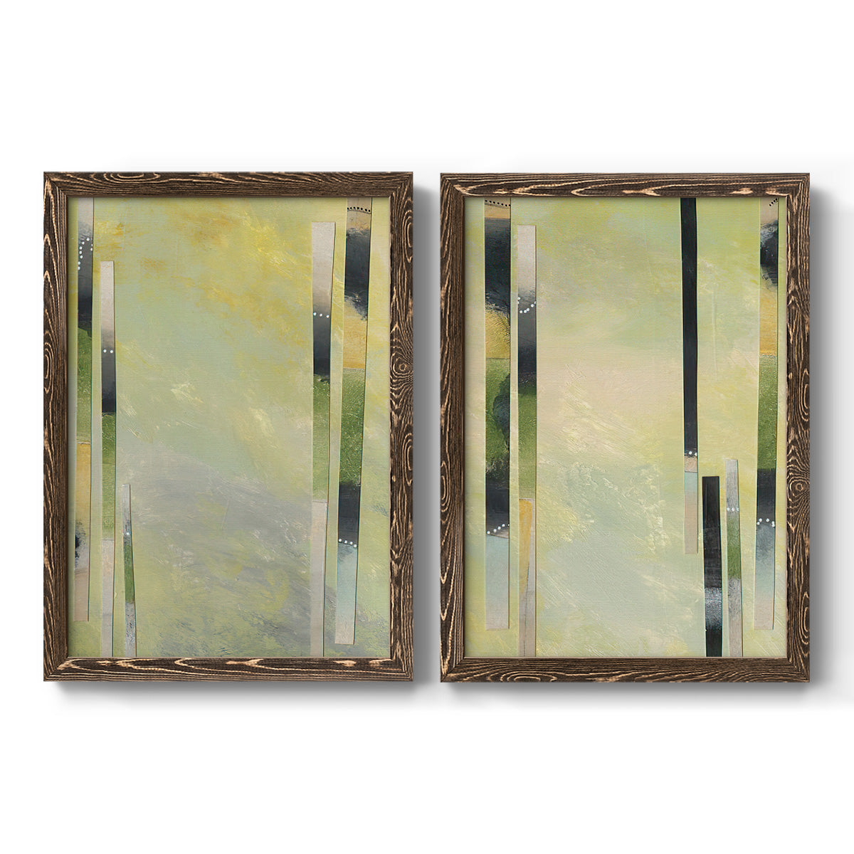 Neutral Assemblage III - Premium Framed Canvas 2 Piece Set - Ready to Hang