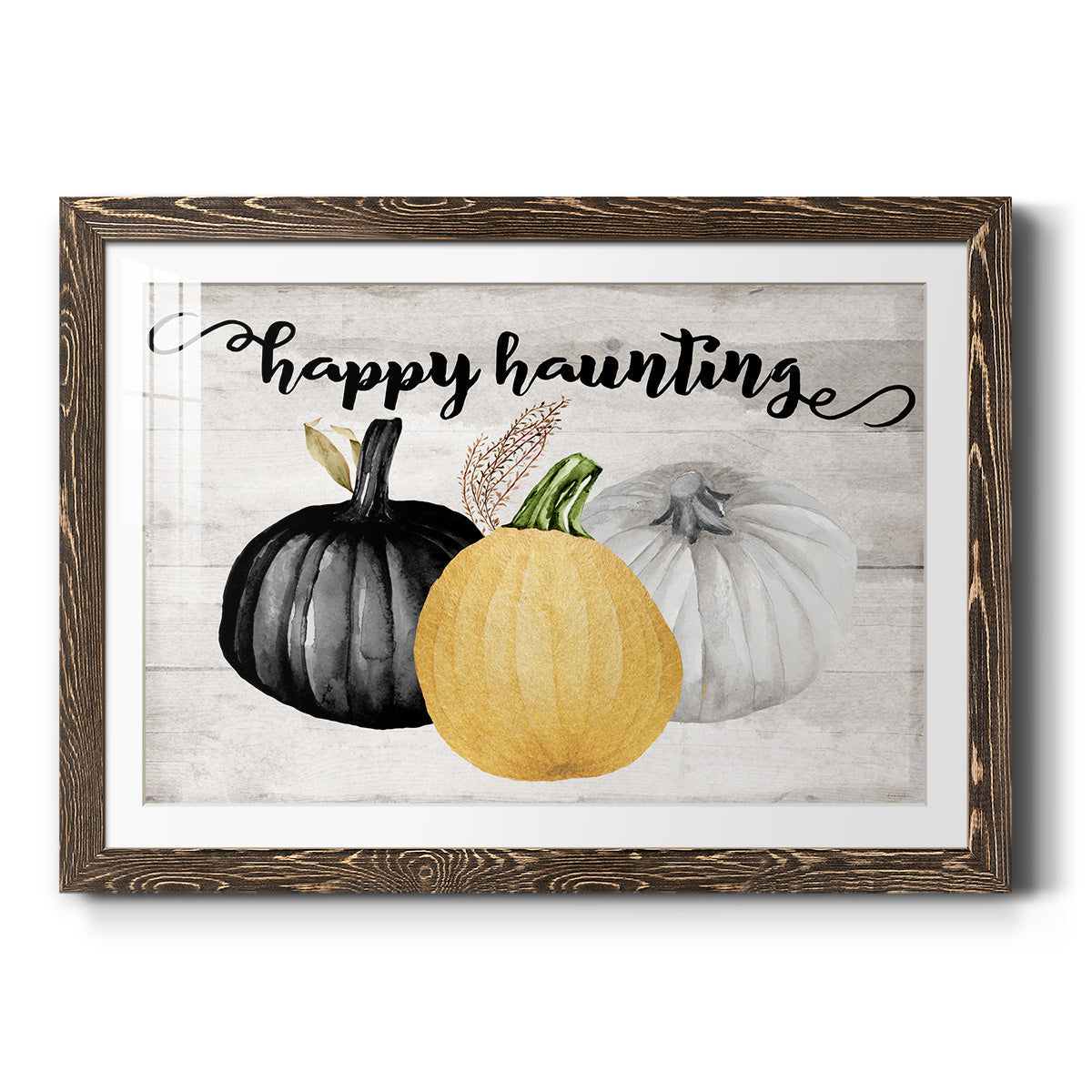 Happy Haunting - Barnwood Framed Art Print