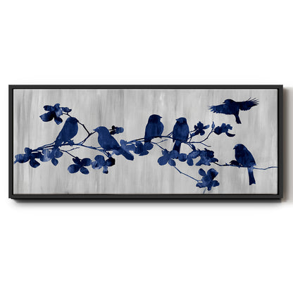 Indigo Hangout - Floater Framed Canvas Print