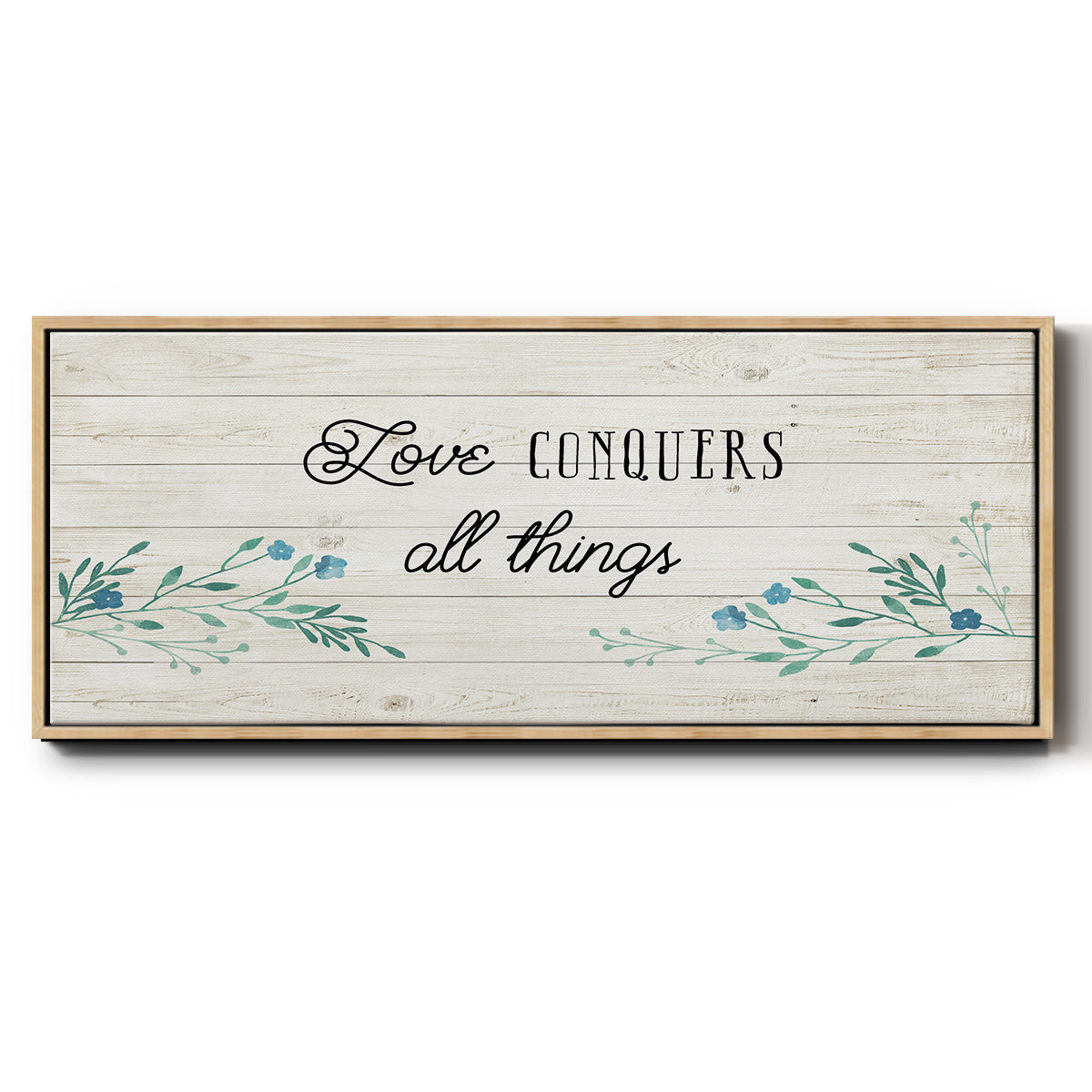 Floral Love - Floater Framed Canvas Print