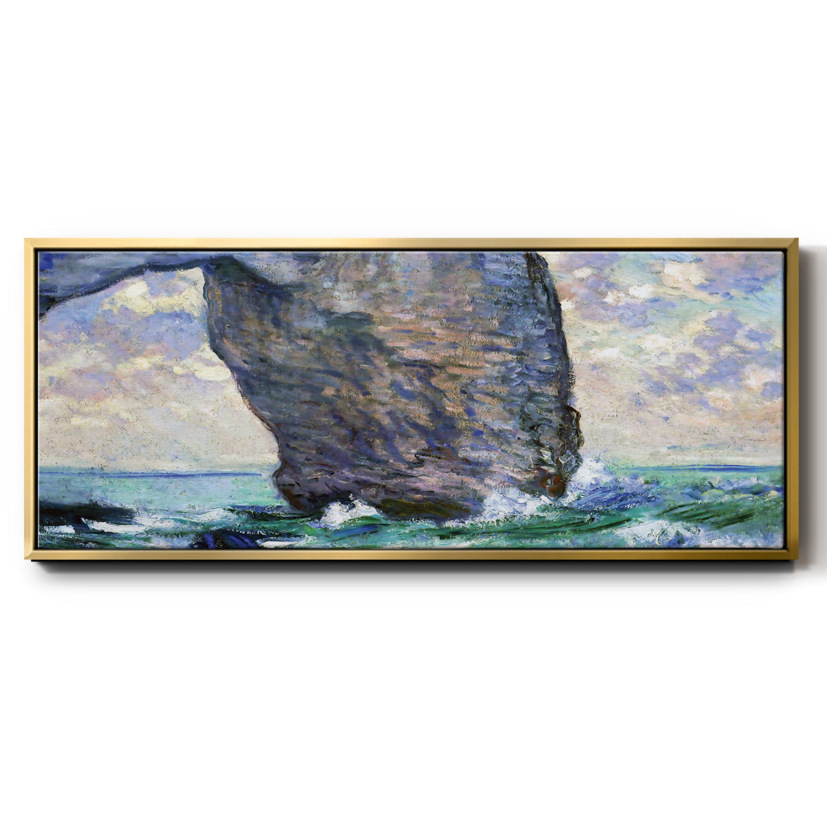 The Manneport, Seen from Below, 1883 - Floater Framed Canvas Print