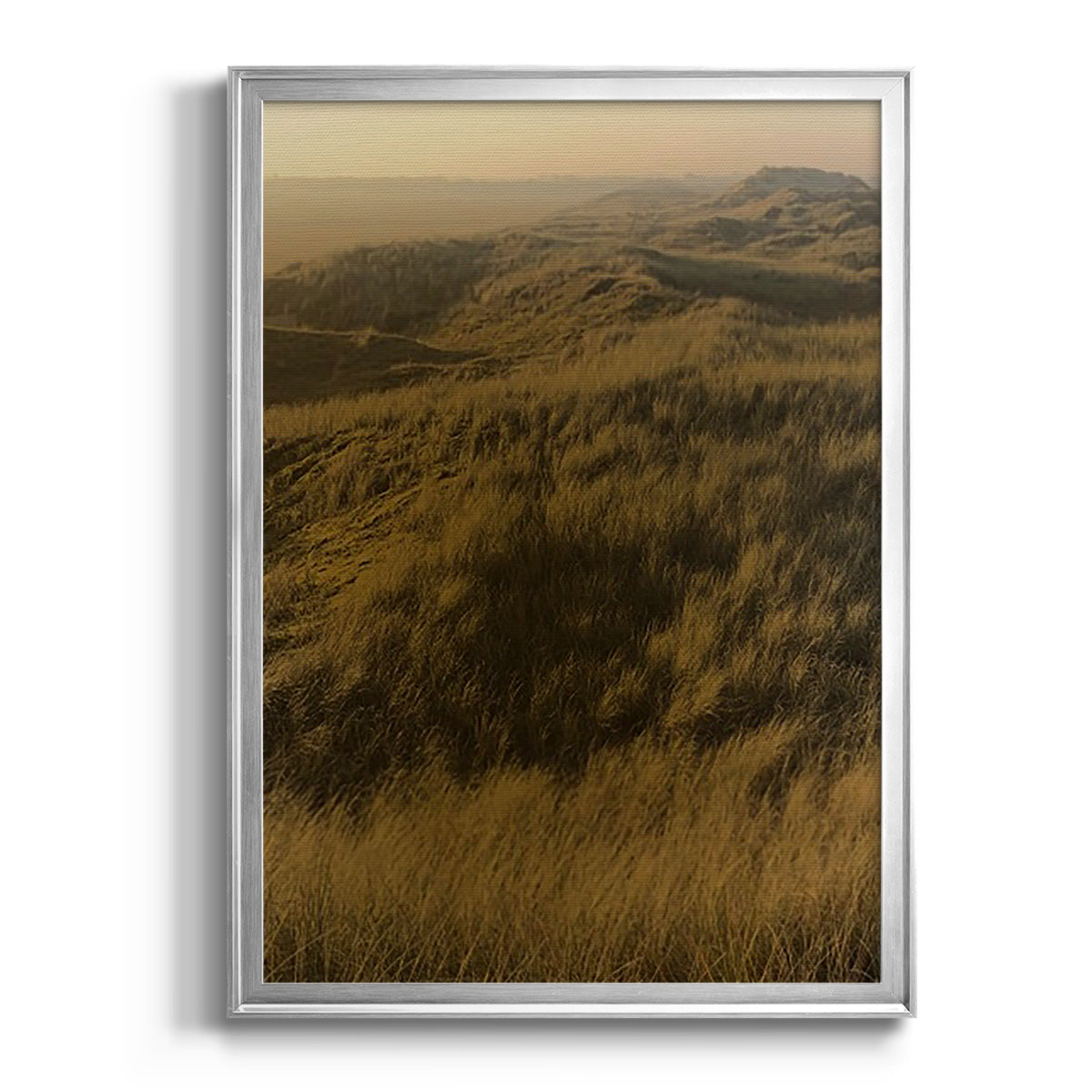 Golden Fog I - Modern Framed Canvas Print